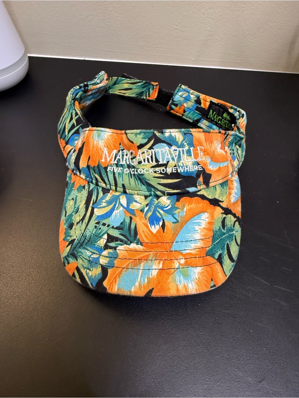 Margaritaville Tropical Orange & Green Floral Visor